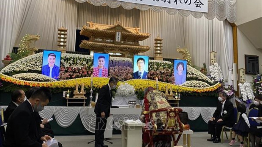Funeral service for two Vietnamese victims in Japan landslide
